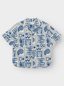 Blauwe blouse torup