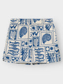 Blauwe shorts aspudden