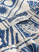 Blauwe shorts aspudden