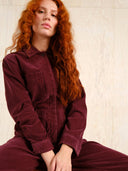Bordeaux corduroy jumpsuit docksta