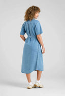 Denim midi jurk ripa