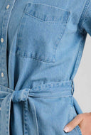Denim midi jurk ripa