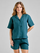 Groene linnen blouse torup