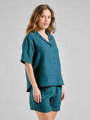 Groene linnen blouse torup