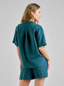 Groene linnen blouse torup