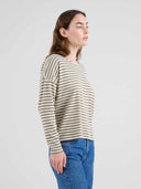 Lichtgroen gestreepte longsleeve humledal