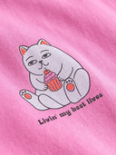 Roze t-shirt met opdruk visby