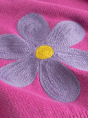 Roze cardigan met geborduurde bloemen kanan