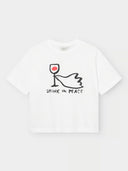 Wit t-shirt met opdruk vadstena