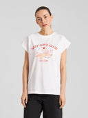 Wit t-shirt met opdruk visby