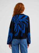 Zwarte sweater met bloem limhamn