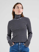 Zwart gestreepte turtleneck malma