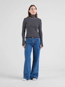 Zwart gestreepte turtleneck malma