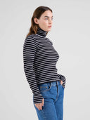 Zwart gestreepte turtleneck malma