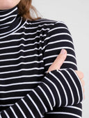 Zwart gestreepte turtleneck malma