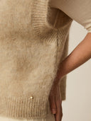 Beige gebreid gilet alibaba