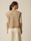 Beige gebreid gilet alibaba