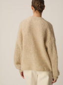 Beige gebreid vest alma