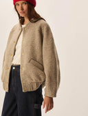 Beige teddy bomberjack hildou