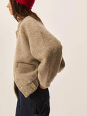 Beige teddy bomberjack hildou