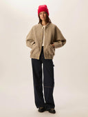 Beige teddy bomberjack hildou