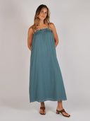 Blauwe maxi jurk sopera
