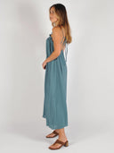 Blauwe maxi jurk sopera