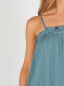 Blauwe maxi jurk sopera