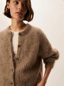 Bruin gebreid vest alma loup