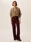 Bruin gebreid vest alma loup
