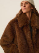 Bruine faux fur jas ybou