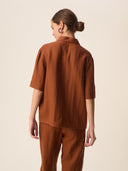 Bruine linnen blouse estonie