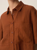 Bruine linnen blouse estonie