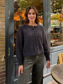 Donkerblauw vest chouette