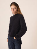 Donkerblauw gebreide trui albane