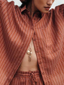 Gestreepte blouse santos