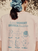 Lichtroze shirt met opdruk jerem