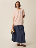 Lichtroze shirt met opdruk jerem