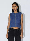 Blauwe denim top erin