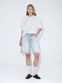 Lichtblauwe denim short asra