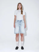 Lichtblauwe denim short asra