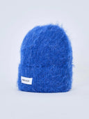 Blauwe muts van wolmix kiwa beanie