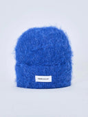 Blauwe muts van wolmix kiwa beanie