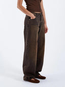 Wide leg jeans hill jet brown used 32