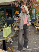 Wide leg jeans hill jet brown used 32