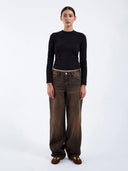 Wide leg jeans hill jet brown used 32