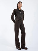 High waist jeans echo tar jet brown 34