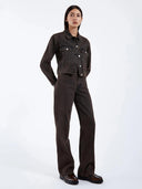 High waist jeans echo tar jet brown 32