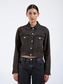 Donkerbruine spijkerjas becky jacket