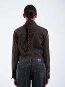 Donkerbruine spijkerjas becky jacket